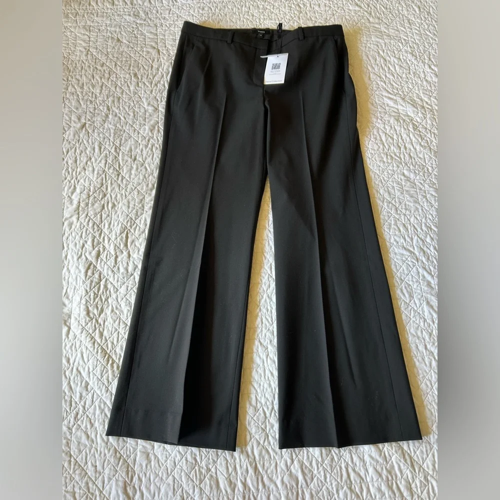 Theory Black Wool Demitria 4 Pants - Picture 3 of 7